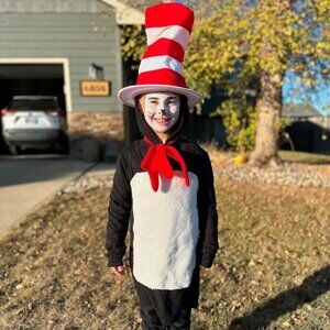 Cat in the Hat Child Costume - Dr. Seuss - Halloween Costume - Youth M (8-10)